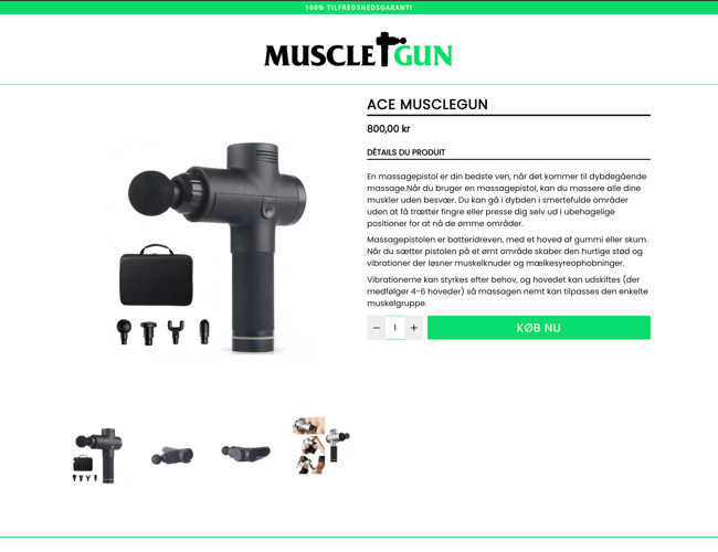 Unik webshop med salg af massageprodukt