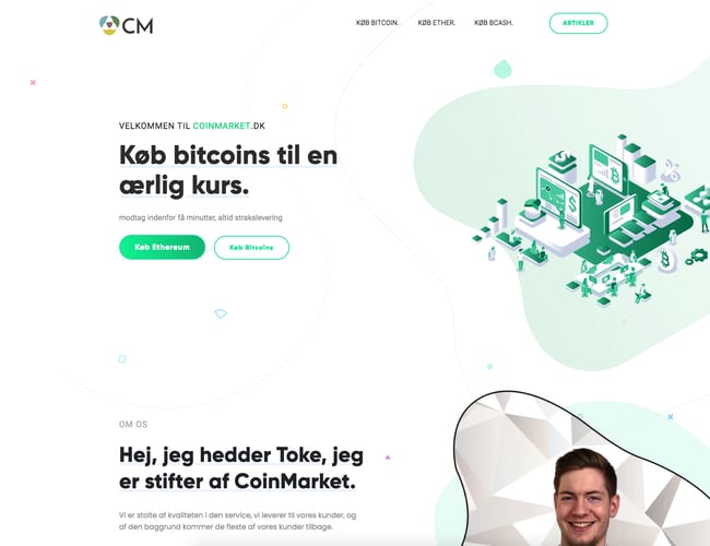 Coinmarket.dk Krypto coin børs omsat for 5 millioner på blot få måneder