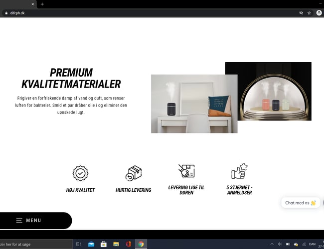 Køreklar webshop med salg af diffuser som de eneste i DK