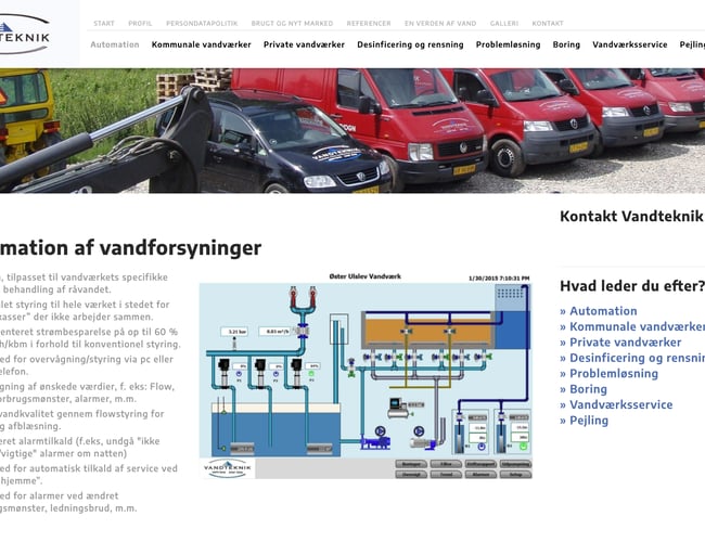 Vandteknik.dk - 23 årig total leverandør til vandværks industrien med brøndborer, entreprenør og aut. VVS