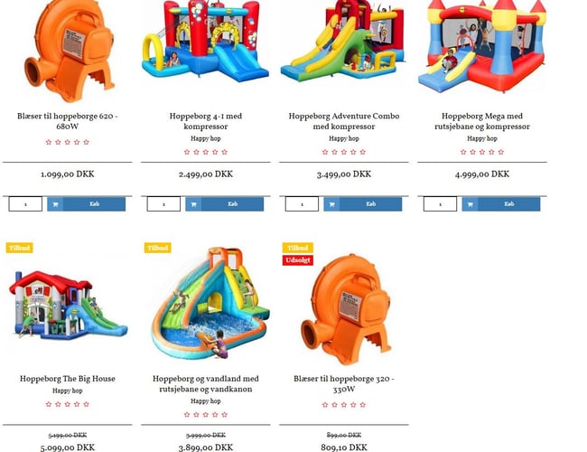 Webshop med elbiler til børn - og meget andet.