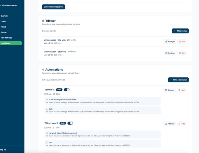 Leadværktøj til håndværkere og servicefolk. Klar til launch, fuld af automatik og med stor skalérbarhed.