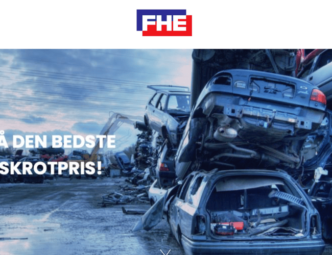 FHE.dk - Ny igangværende skrot hjemmeside med oplysninger fra skrot biler 
