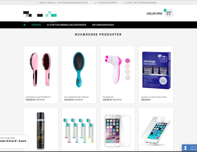 Outlet webshop med konverting på 4,5%