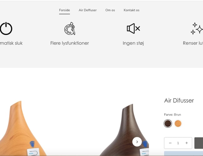 Unik webshop med salg af aromaterapi produkt