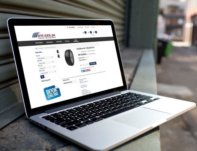 Dæk shop med omsætning og dropshipping - Omsat for ca 350.000 kr - Avancen på 12%