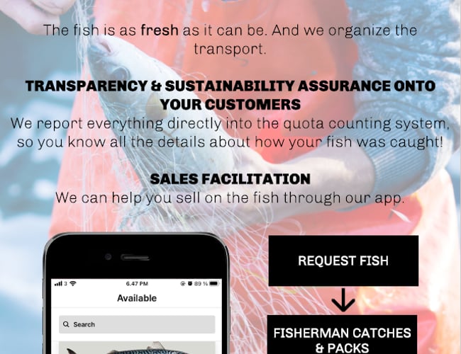 Blue Lobster - App (kildekoder) til salg af frisk fisk via app-system