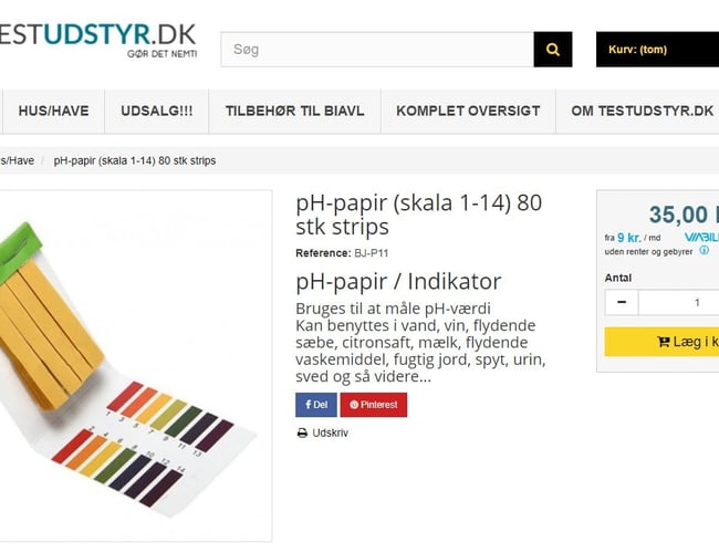 Lille webshop med salg af diverse gør-det-selv test udstyr