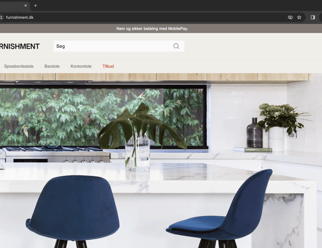 Furnishment | High end dropshipping møbelshop | 100% køreklar