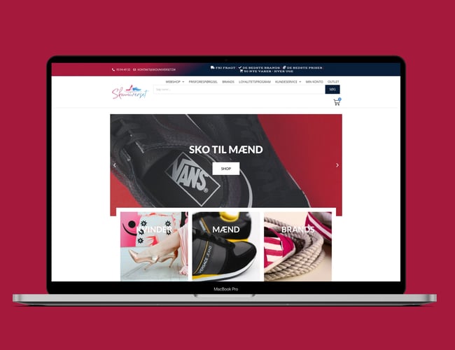 Webshop - sko, tasker og accessories - Varer importes direkte fra leverandør - Dropshipping