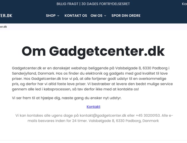 Gadgetcenter.dk - Dropshipping webshop med + 1000 produkter