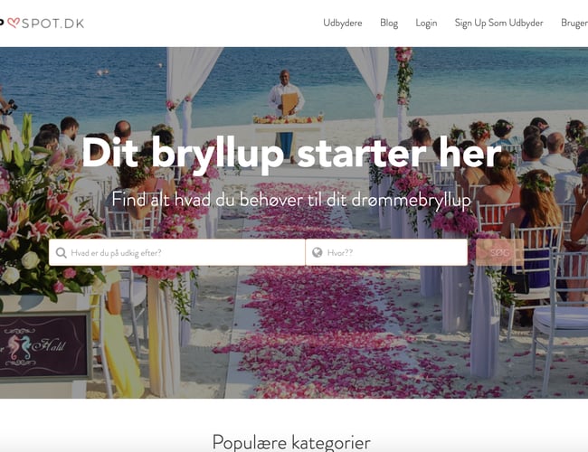 Markedsplads for Bryllups Leverandører og Brudepar