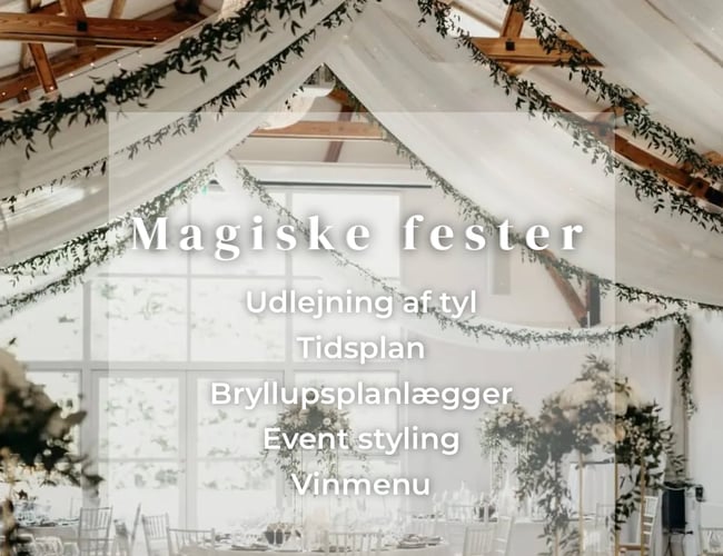 Drømmetyl - Webshop med udlejning af pynt til bryllup - Omsætning 2021: 1.000.000 kr.