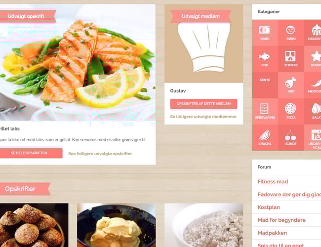 Opskrifts-side super godt domæne