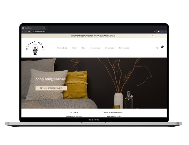 Webshop med lækkert boligtilbehør