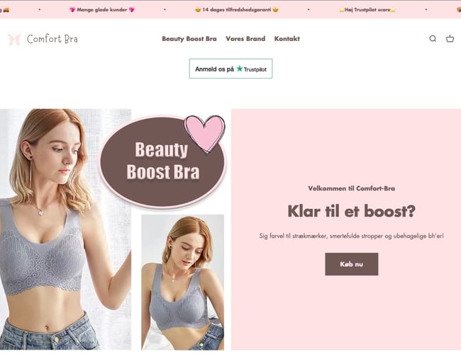 Dansk webshop med salg af BH´er til salg