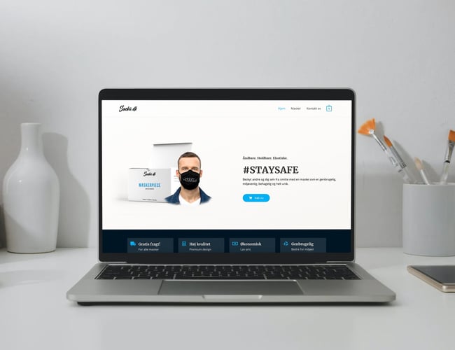 Køreklar dropshipping webshop til mundbind, stor potentiale!