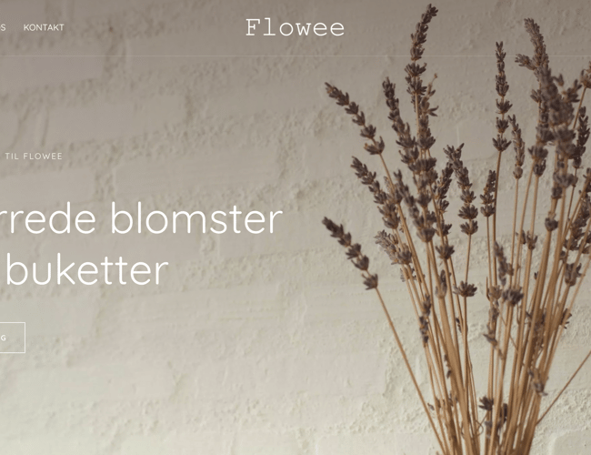 Webshop med tørrede blomster