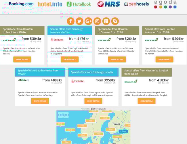 Smartravel.dk - Færdig rejsesøgemaskine til salg med affiliate aftale 