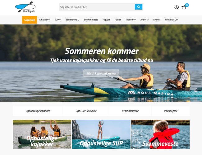 Europæisk webshop kæde med tusindvis af tilfredse kunder. Populære og attraktive outdoor produkter.