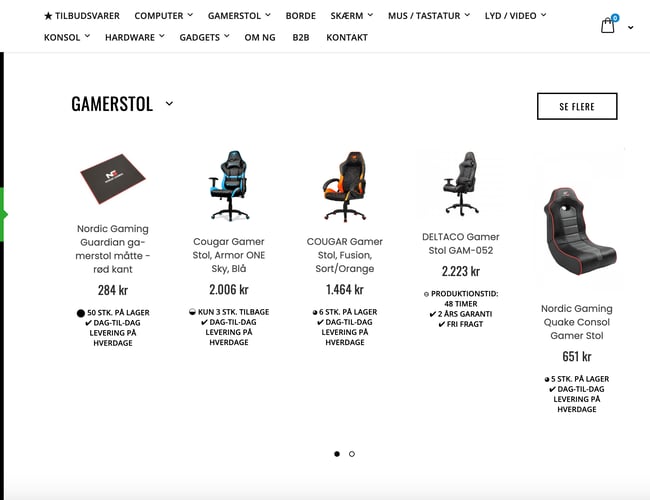 Gaming webshop med omsætning på 2.2 mio på 16 måneder
