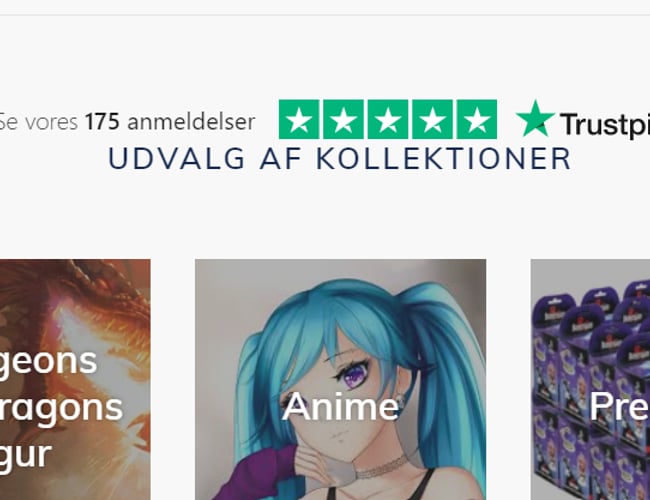 Webshop med Merchandise som speciale til salg