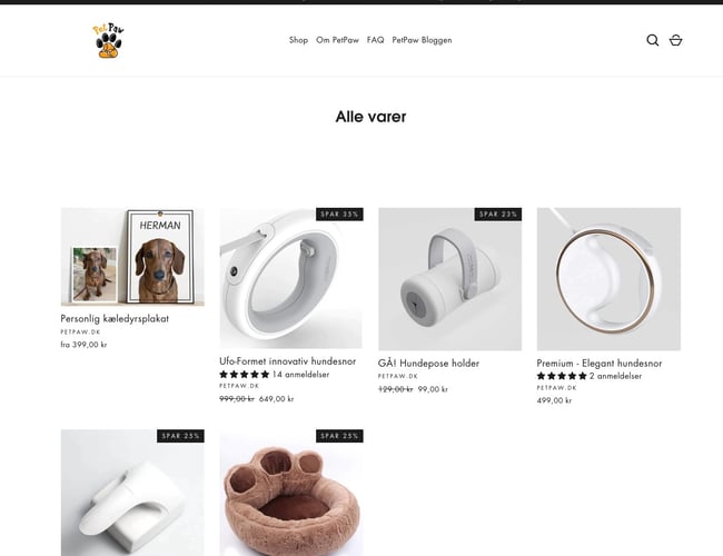 Kæledyrs webshop med stort potentiale - Omsætning på 50.000,-