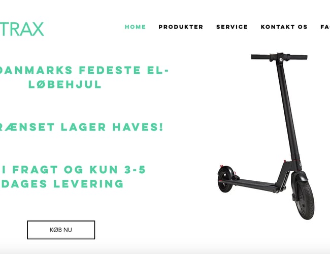 Dropshipping webshop med salg af elektriske løbehjul - 33.000 kr i omsætning