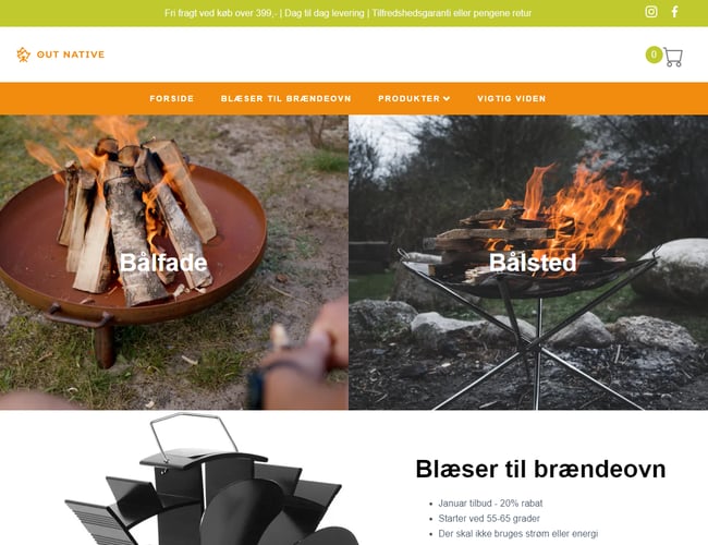 Webshop med primært fokus på outdoor - Omsætning ex. moms. 400.000 kr.