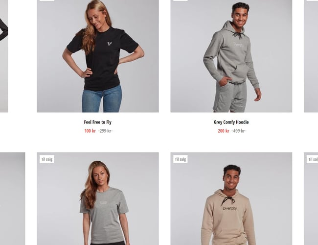 Salg af tøjvirksomheden Diverzity - Omsætning: 100.000 DKK