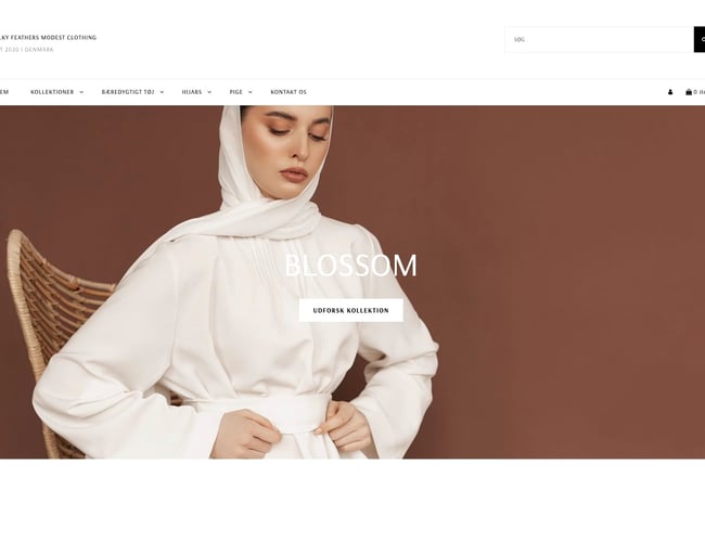 Webshop med Modest tøjmærke til salg - grundlagt i 2020