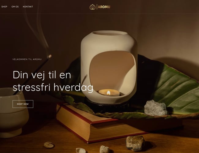 Aromu.dk - Dropshipping webshop og instagram med 5000+ følgere - Salg af aroma diffusers, olier og blomster.