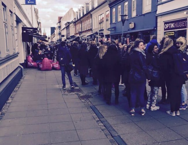 Frozen Yoghurt store på gågaden i Silkeborg