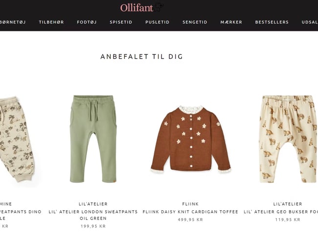 Ollifant.dk - webshop med +65.000 følgere - Millionomsætning - stort potentiale