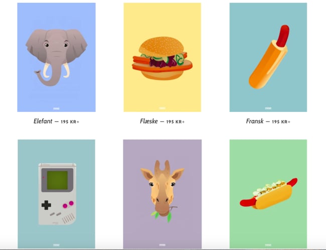 Postar.dk - Plakat koncept til salg med tilhørende sociale medier og webshop.