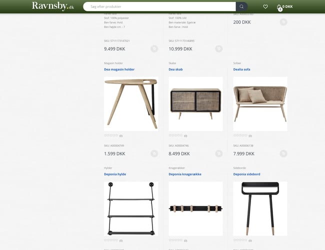 Ravnsby.dk - Dropshipping webshop med møbler og boligtilbehør
