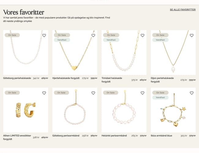 Sjældent udbudt smykke webshop - Omsætning på 2.4 mio kr. i 2022