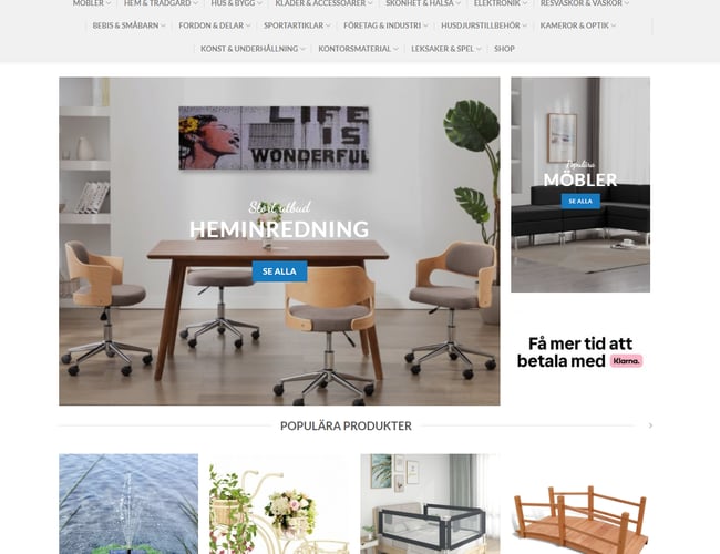 Succesfuld møbel- og boligartikelwebshop i kraftig vækst sælges. Nem webshop for begyndere. 