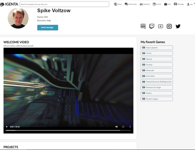 Rekrutteringsplatform til esport og gaming industrien