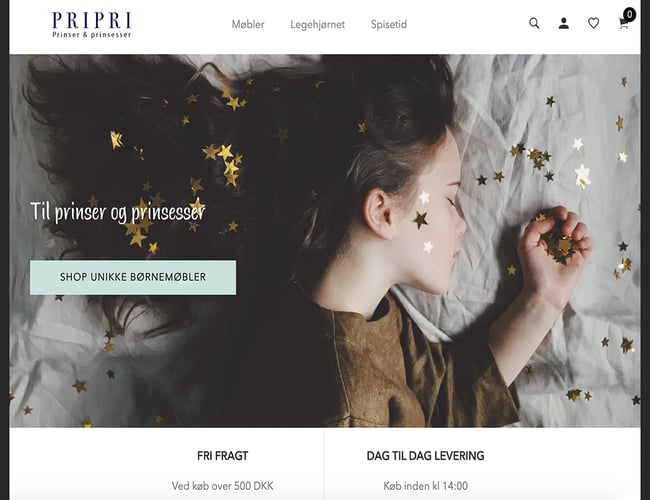 Køreklar webshop med moderne børnemøbler / leverandør i EU