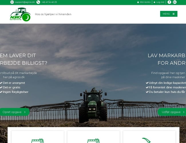 Agroo.dk - Færdigudviklet webplatform til licitationssalg af ydelser/produkter