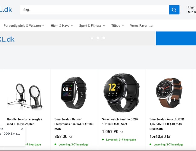 Dropshipping webshop køreklar. Hurtig EU leverandør med over 50.000 produkter. - Omsætning på 13.000 kr.