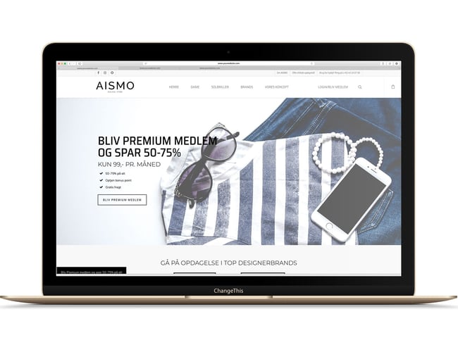 aismo.dk - Webshop og Medlemsklub med modetøj til herre og dame - Omsætning: 1.100.00 kr.