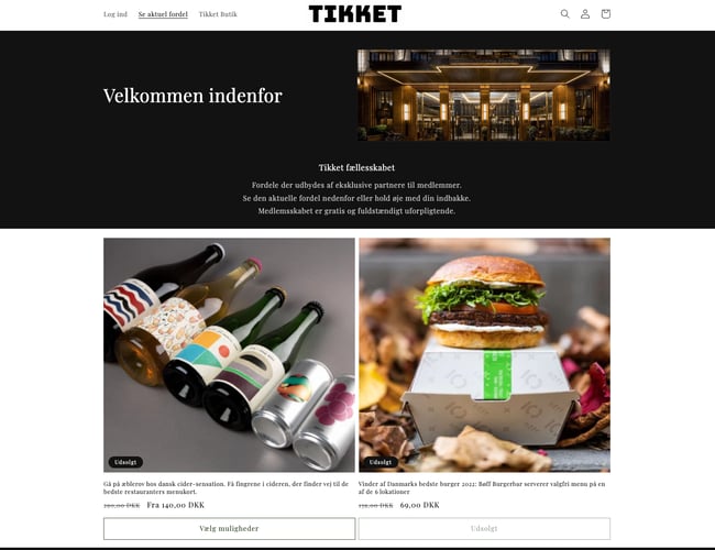 Privat medlemsklub med 120.000 aktive medlemmer - med webshop til salg af designervarer og værdibeviser.