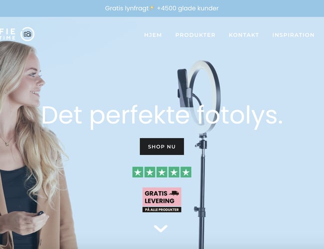 DK's førende Ring Light webshop. +3.5 mio. kr. sidste 12 måneder 
