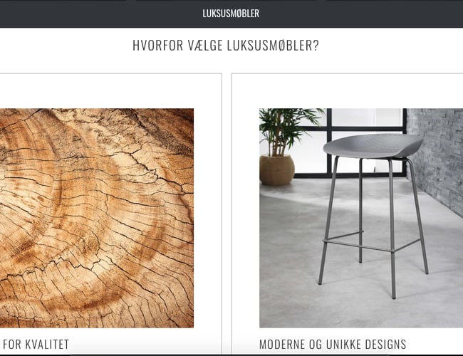 Møbelside med dansk leverandør. (Dropshipping) - luksusmøbler.dk
