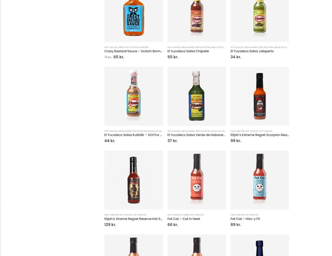 Etableret webshop med hot sauces og mexi-vare 🌶️