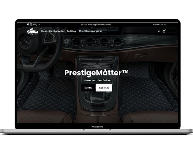 Prestigemåtter - Branded dropshipping webshop med omsætning på 600.000 kr den 1. måned
