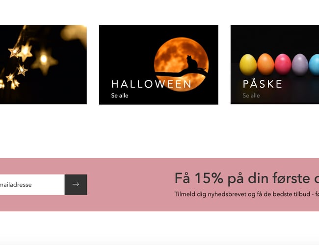 Køreklar webshop med pynt til alle årstiderne - leverandører i EU