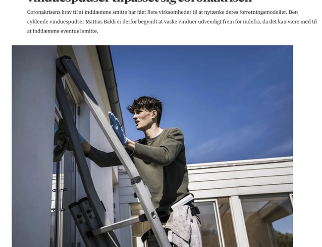 Den Cyklende Vinduespudser - Omsætning: 106.437 kr. - Foræres væk til 5.000 kr. 